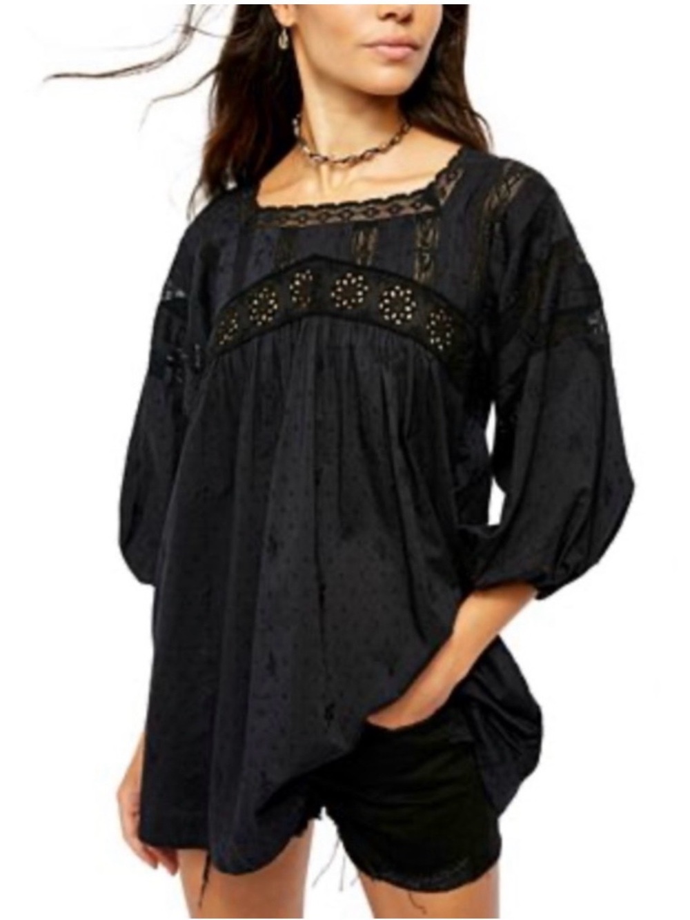 Free People 100% cotton blouse tunic nwt